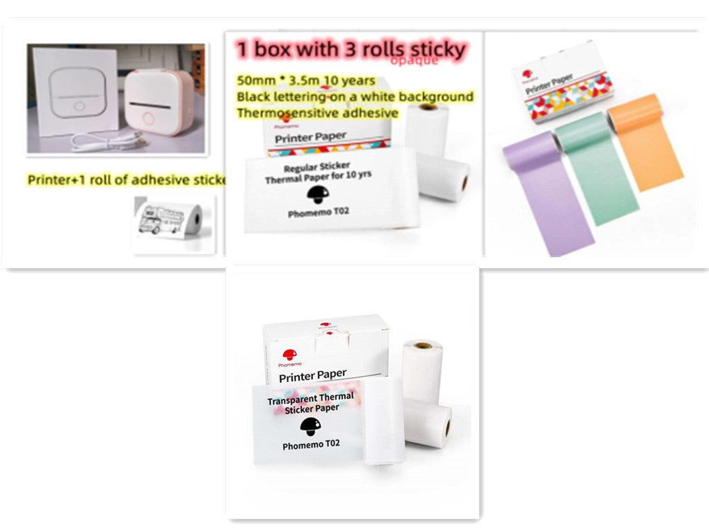 Portable Mini Thermal Photo Printer  Bluetooth-compatible