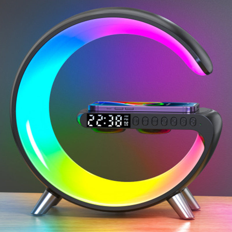 New Intelligent G Shaped LED Lamp Bluetooth Speake Wireless Charger Atmosphere
