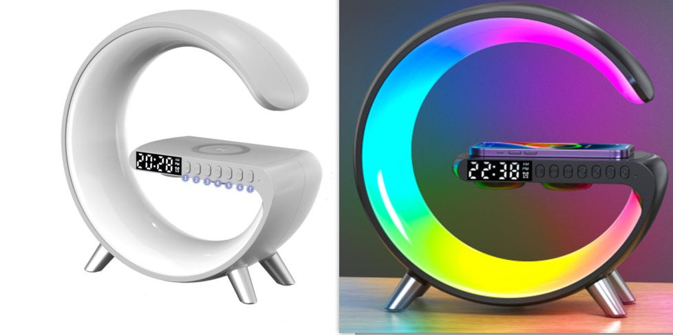 New Intelligent G Shaped LED Lamp Bluetooth Speake Wireless Charger Atmosphere