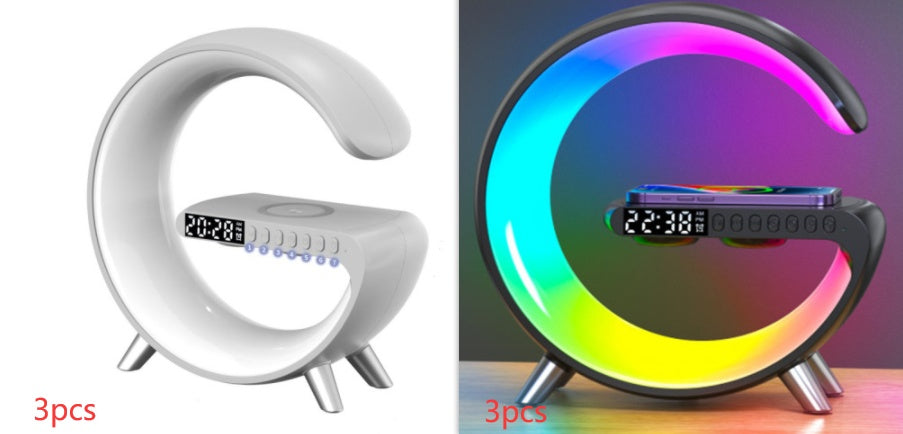 New Intelligent G Shaped LED Lamp Bluetooth Speake Wireless Charger Atmosphere
