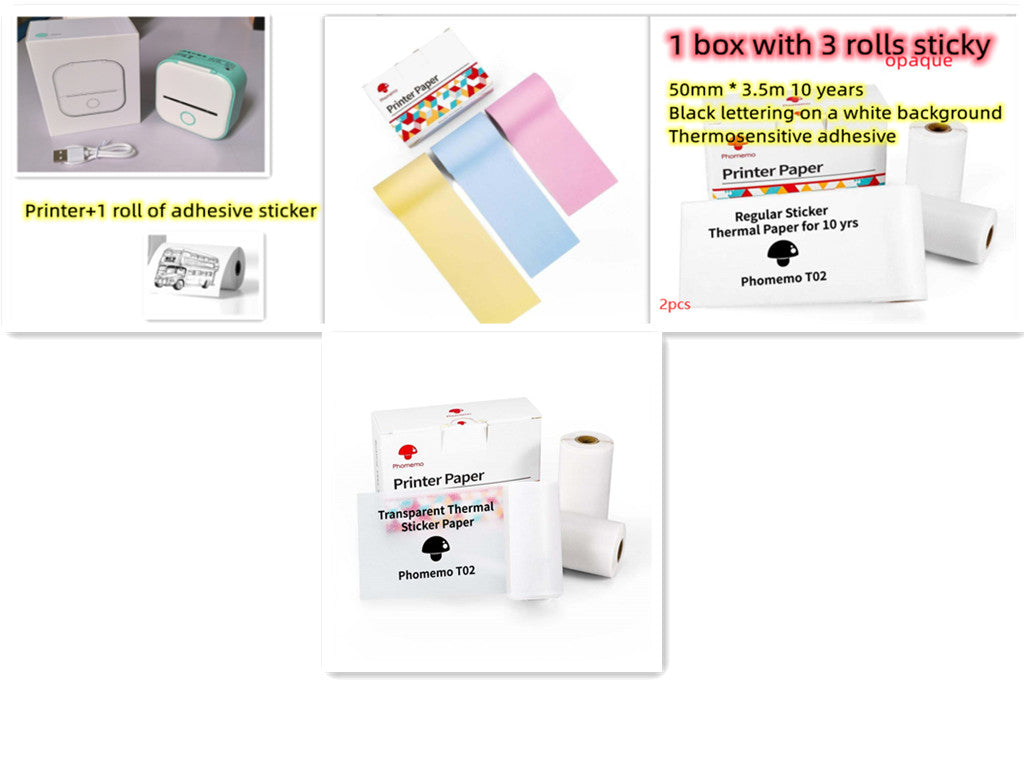 Portable Mini Thermal Photo Printer  Bluetooth-compatible