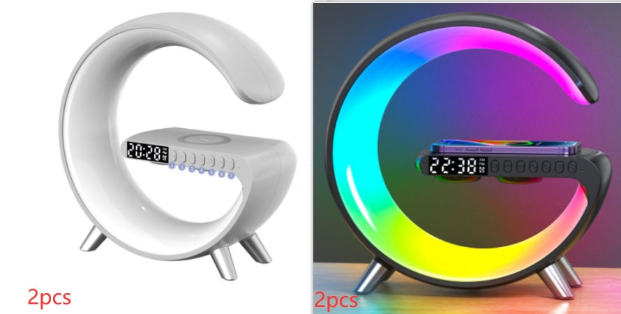 New Intelligent G Shaped LED Lamp Bluetooth Speake Wireless Charger Atmosphere