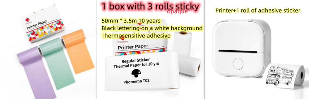 Portable Mini Thermal Photo Printer  Bluetooth-compatible