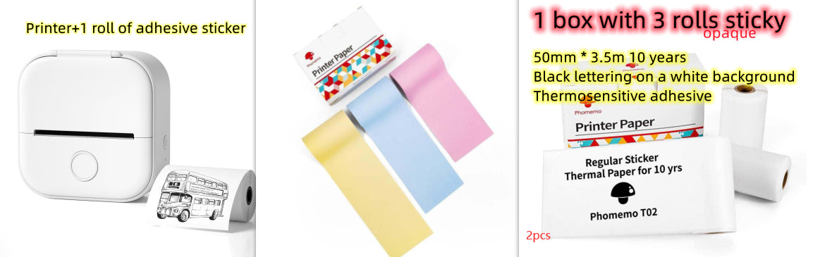 Portable Mini Thermal Photo Printer  Bluetooth-compatible